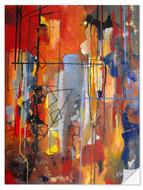 Wandsticker Regen abstrakt