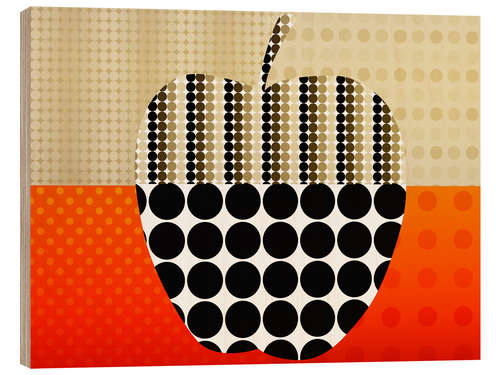 Cuadro de madera apple impression