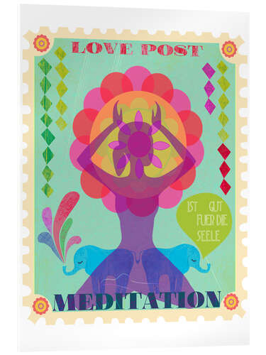 Cuadro de metacrilato La meditación es buena para el alma.