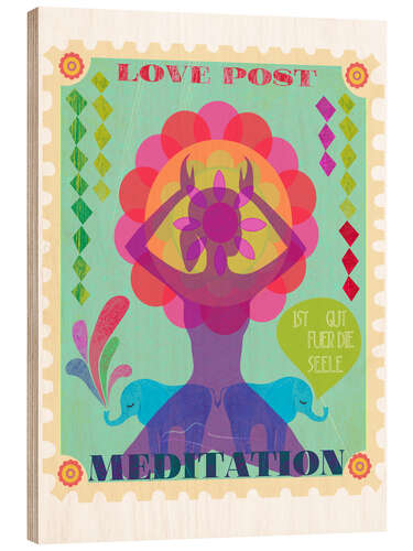 Print på træ Meditation is good for the soul
