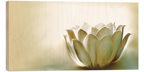 Wood print White lotus