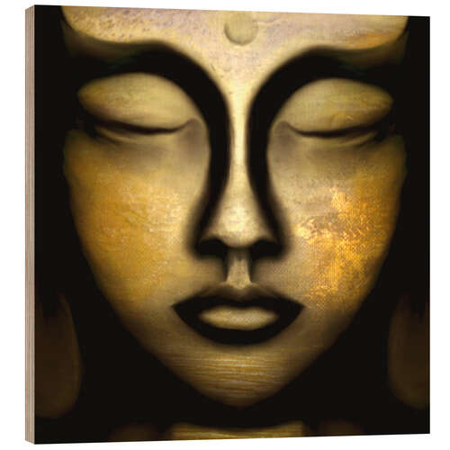 Wood print Buddha