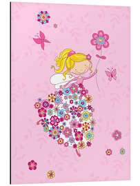 Tableau en aluminium Princesse des fleurs