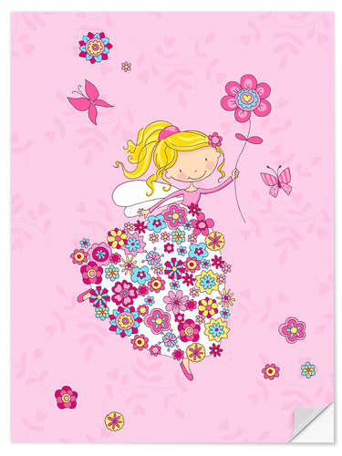 Vinilo para la pared Flower Princess