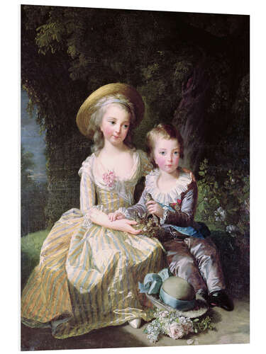 Tableau en PVC Marie-Thérèse-Charlotte de France et son frère le Dauphin Louis-Joseph-Xavier François de France