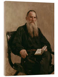 Tableau en bois Lev Tolstoy