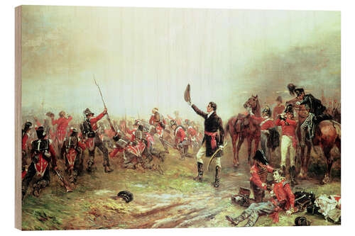 Wood print The Battle of Waterloo