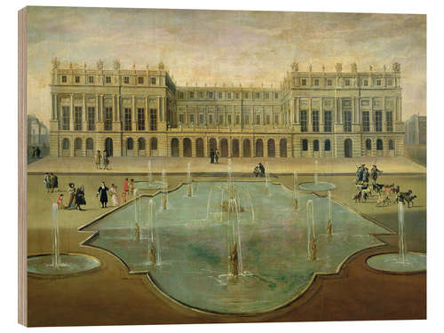 Tableau en bois Château de Versailles, vu des jardins