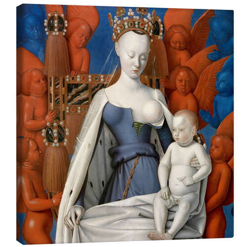 Canvas print Virgin and Child Surrounded by Angels