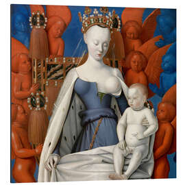 Magnettafel Jungfrau und Kind umgeben von Engeln