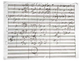 Acrylic print Score for the 3rd Movement of the 5th Symphony