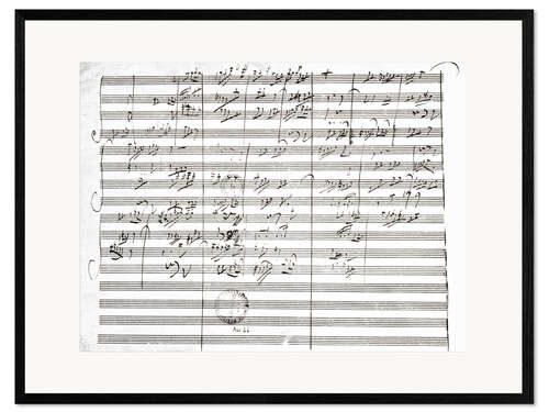 Framed art print Score for the 3rd Movement of the 5th Symphony