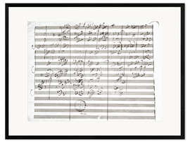 Framed art print Score for the 3rd Movement of the 5th Symphony