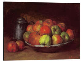 Aluminium print Still Life with Apples and a Pomegranate