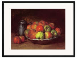 Gerahmter Kunstdruck Stillleben mit Äpfeln und einem Granatapfel