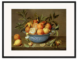 Gerahmter Kunstdruck Stilleben mit Orangen und Zitronen