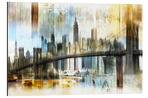 Cuadro de aluminio Skyline New York Abstrakt Fraktal