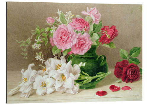 Tableau en plexi-alu Roses et lys