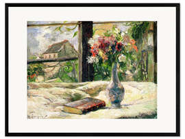 Gerahmter Kunstdruck Vase mit Blumen