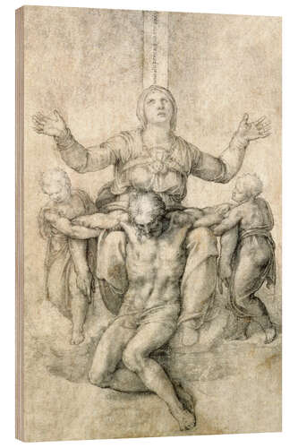 Hout print Pietà for Vittoria Colonna