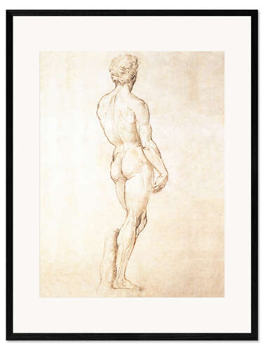 Kunsttryk i ramme Study of David