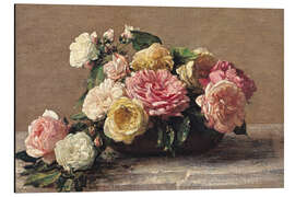 Magnettafel Rosen in einer Schale