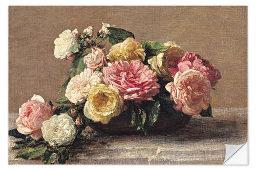 Naklejka na ścianę Roses in a Dish