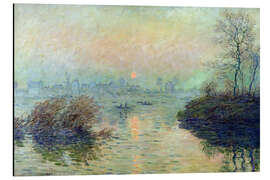 Aluminium print Sunset over the Seine at Lavacourt, winter effect