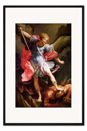 Gerahmter Kunstdruck Erzengel Michael besiegt Satan