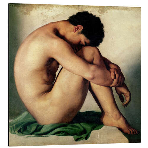 Aluminium print Study of a Nude Young Man