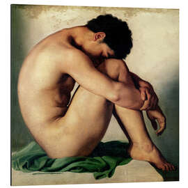 Aluminiumtavla Study of a Nude Young Man