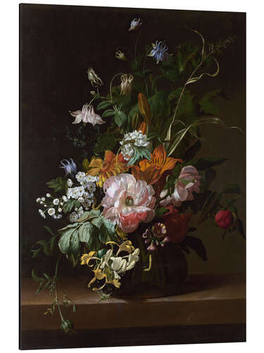 Aluminium print Still Life with Flowers