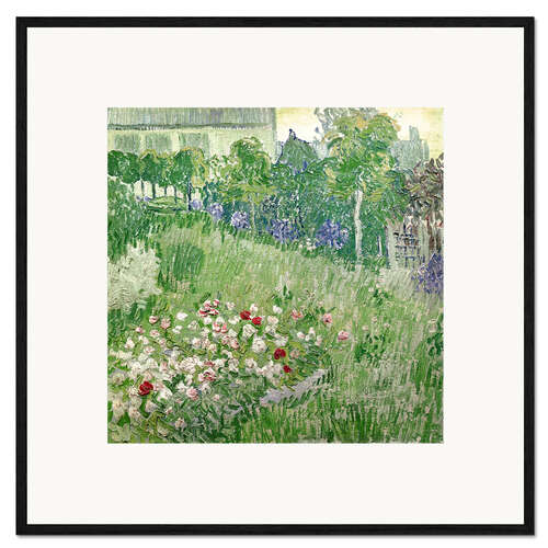 Ingelijste kunstdruk De tuin van Daubigny