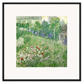 Ingelijste kunstdruk De tuin van Daubigny