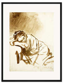 Gerahmter Kunstdruck Eine junge Frau