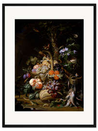 Gerahmter Kunstdruck Stillleben mit Früchten