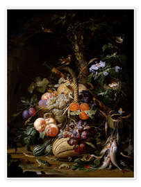 Wandbild  Stillleben mit Früchten - Abraham Mignon