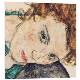 Tableau en PVC Femme assise genou plié (détail) - Egon Schiele