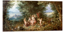 Quadro em acrílico Allegory of the Earth - Jan Brueghel d.Ä.