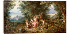 Obraz na drewnie Allegory of the Earth - Jan Brueghel d.Ä.