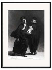 Gerahmter Kunstdruck Zwei Rechtsanwälte