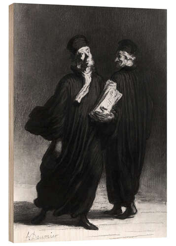 Wood print Two Lawyers