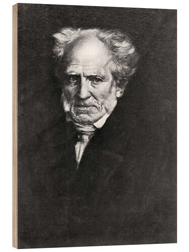 Wood print Arthur Schopenhauer