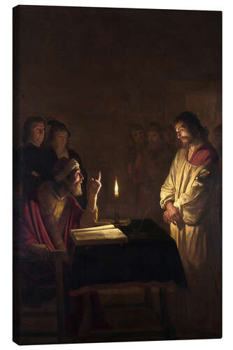 Canvas print Christ before the high priest