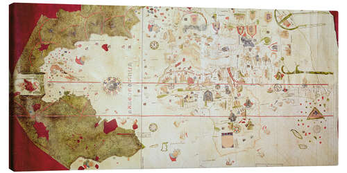 Lerretsbilde Mappa Mundi around 1500