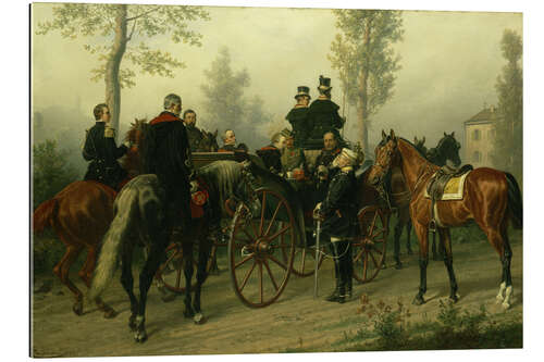 Gallery print Napoleon III and Bismarck after the Battle of Sedan