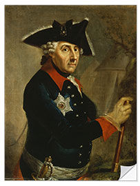 Selvklæbende plakat Frederick the Great of Prussia