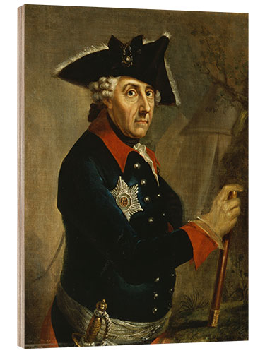 Wood print Frederick the Great of Prussia