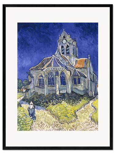 Gerahmter Kunstdruck Die Kirche von Auvers