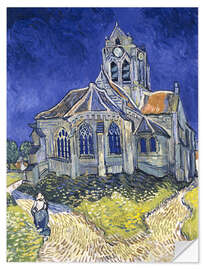 Selvklebende plakat The Church at Auvers-sur-Oise